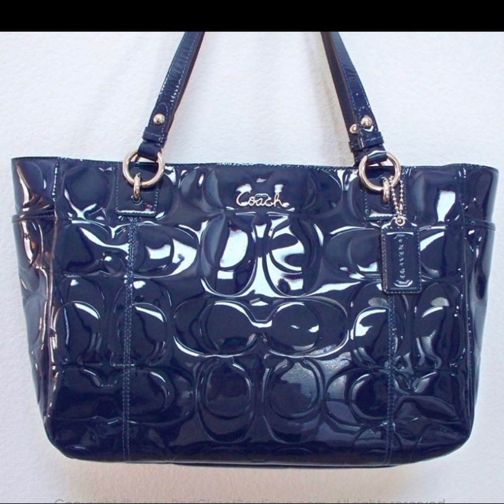 100% Authentic COACH patent leather diaper bag